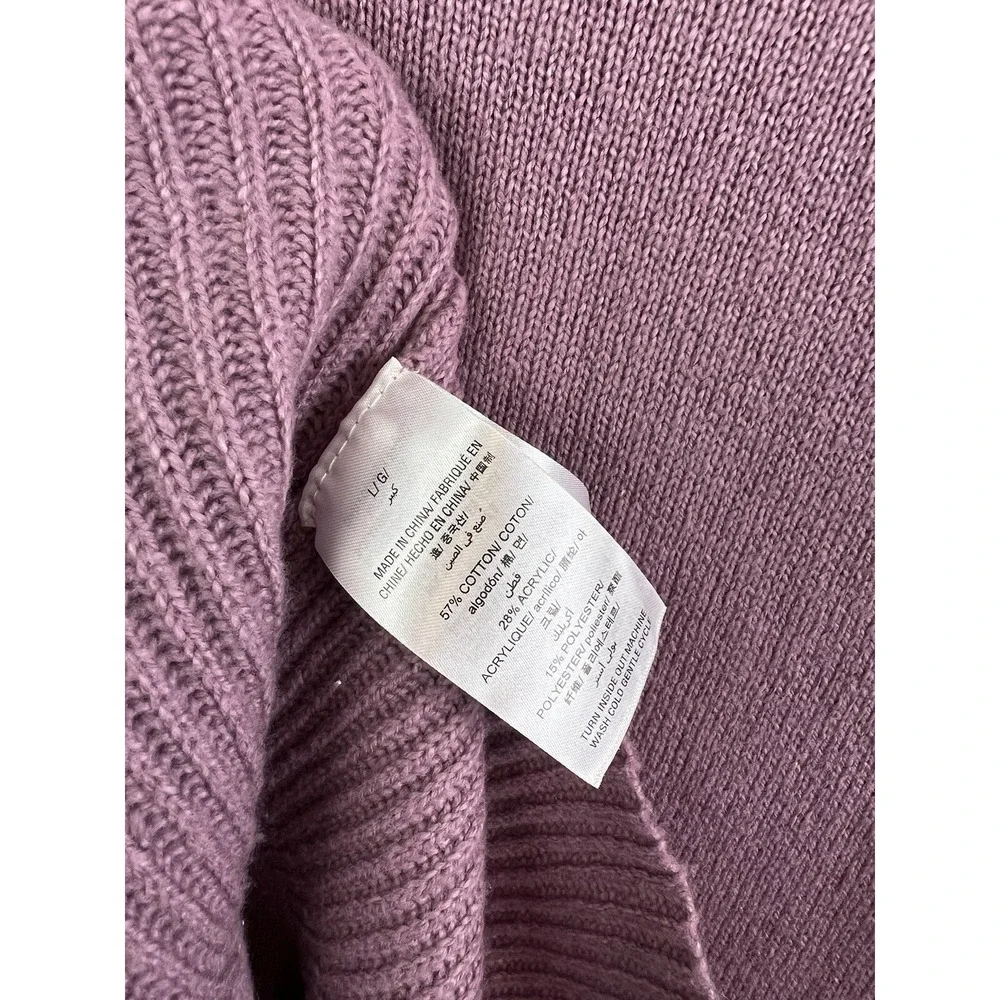 Style Co Womens Purple Plum‎ Mauve Pullover Sweater Flounce Hem Bell Sleeves L